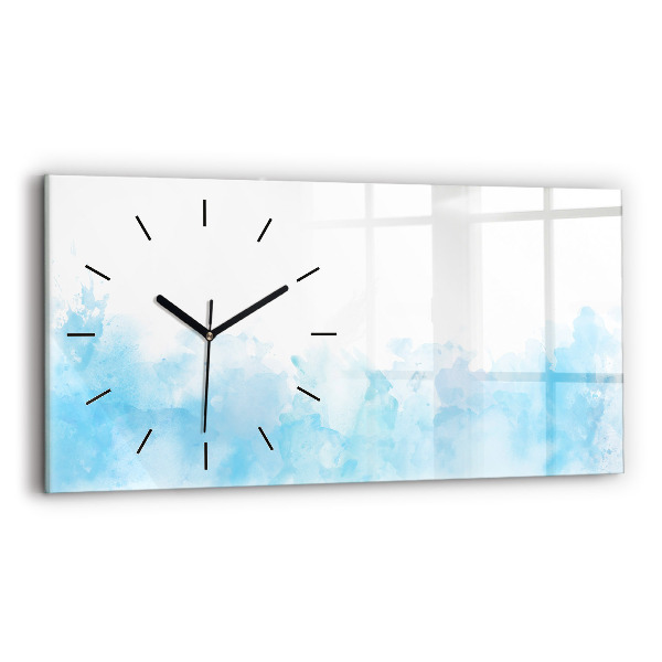 Glass wall clock rectangular Painted spots
