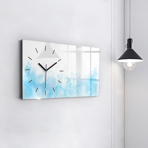 Glass wall clock rectangular Painted spots