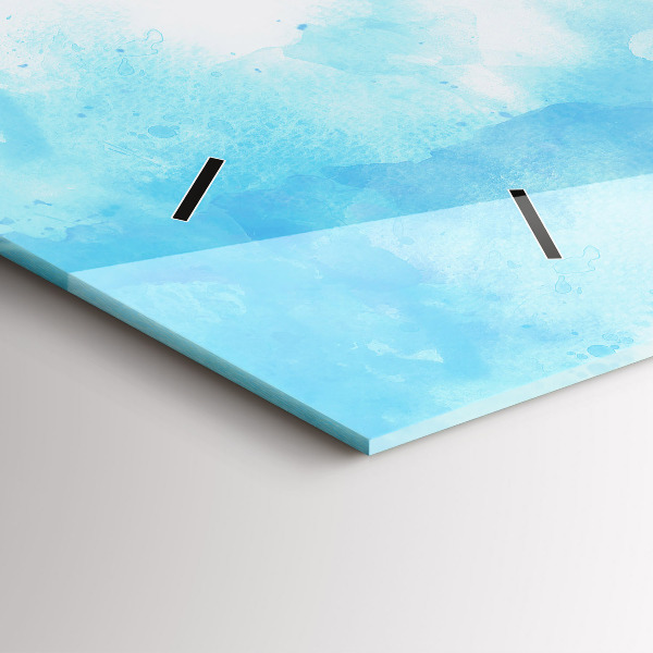 Glass wall clock rectangular Painted spots