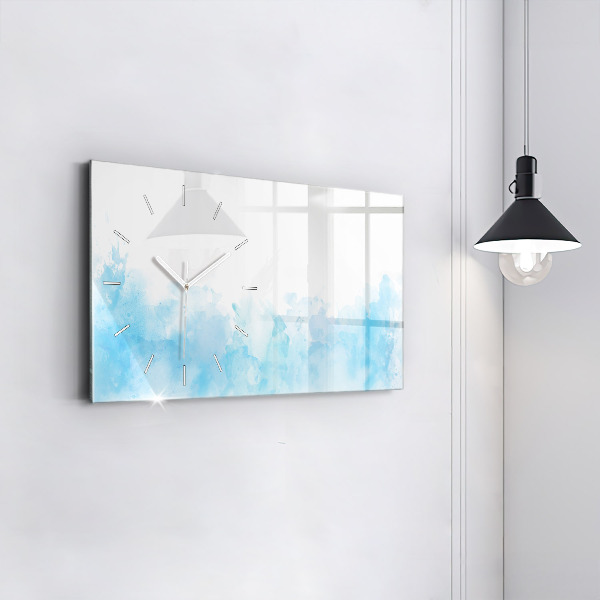 Glass wall clock rectangular Painted spots