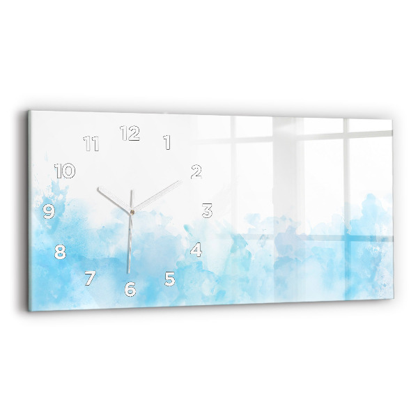 Glass wall clock rectangular Painted spots
