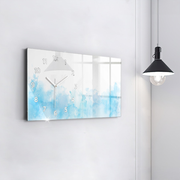 Glass wall clock rectangular Painted spots