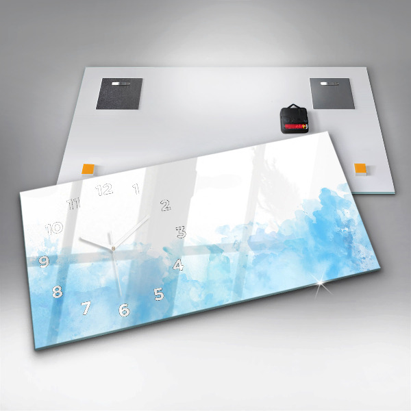 Glass wall clock rectangular Painted spots