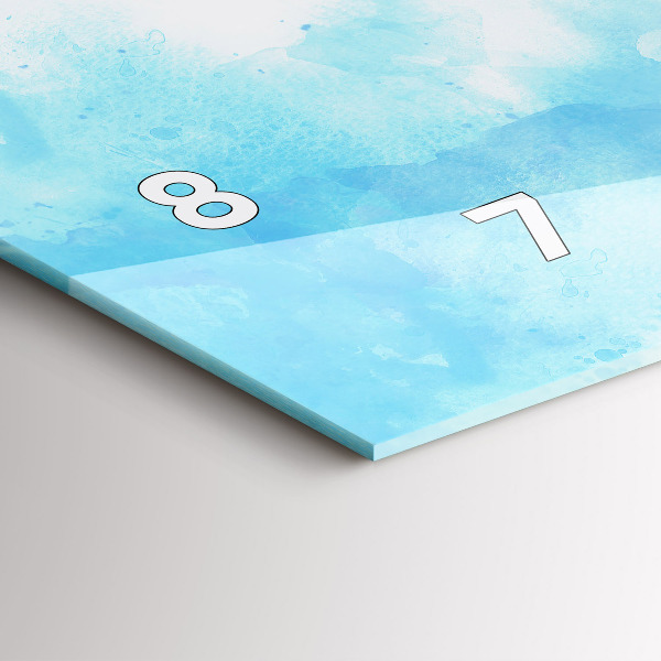 Glass wall clock rectangular Painted spots