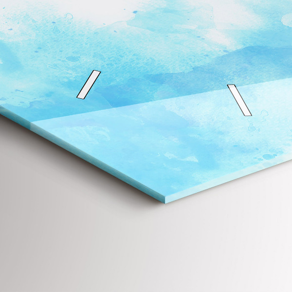 Glass wall clock rectangular Painted spots