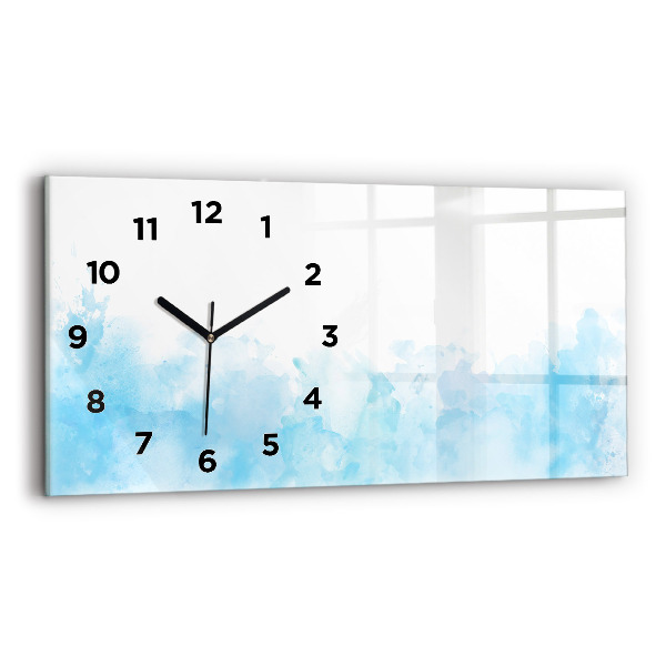 Glass wall clock rectangular Painted spots