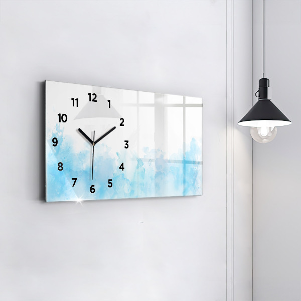 Glass wall clock rectangular Painted spots