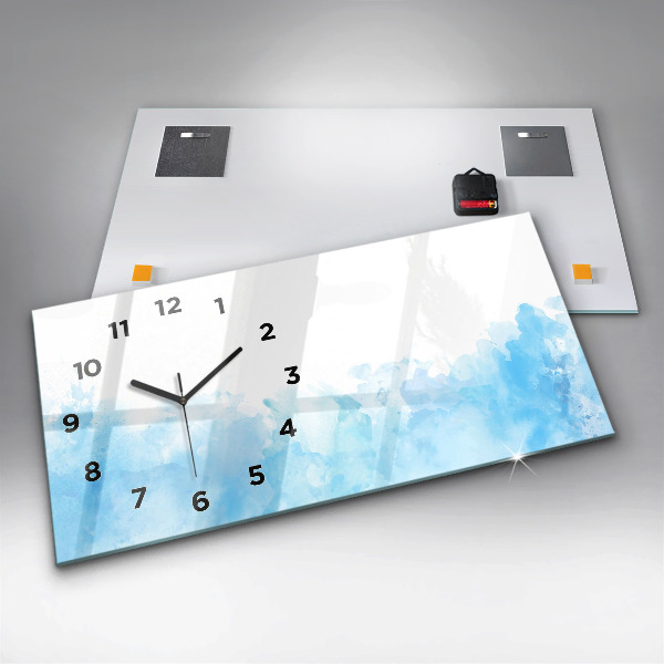 Glass wall clock rectangular Painted spots