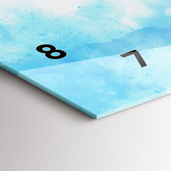 Glass wall clock rectangular Painted spots