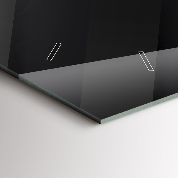 Glass wall clock rectangular Dark wall pattern