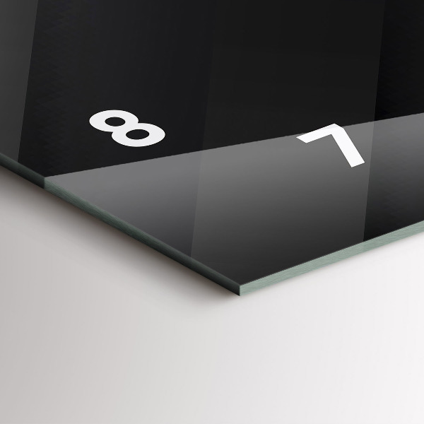 Glass wall clock rectangular Dark wall pattern