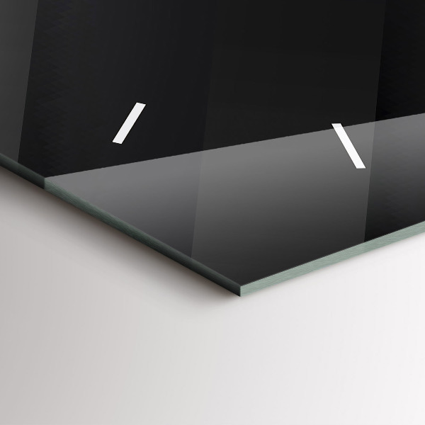 Glass wall clock rectangular Dark wall pattern