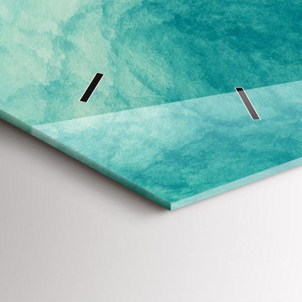 Glass wall clock rectangular Abstraction depth