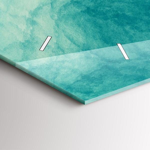 Glass wall clock rectangular Abstraction depth