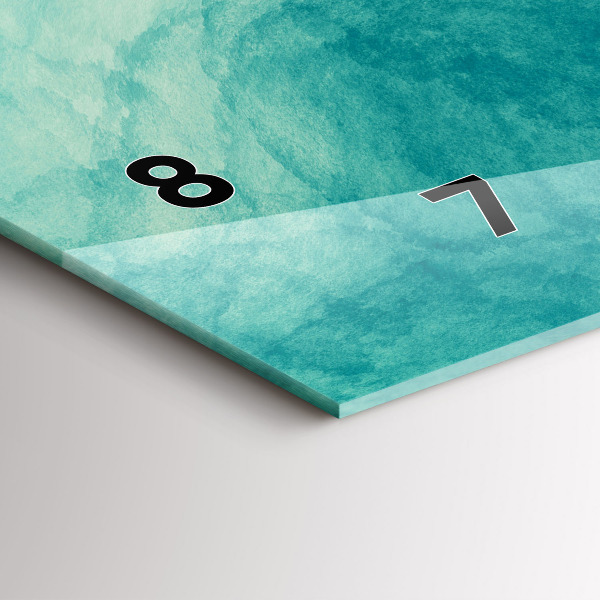 Glass wall clock rectangular Abstraction depth