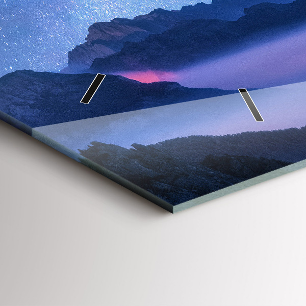 Glass wall clock rectangular Milky Way