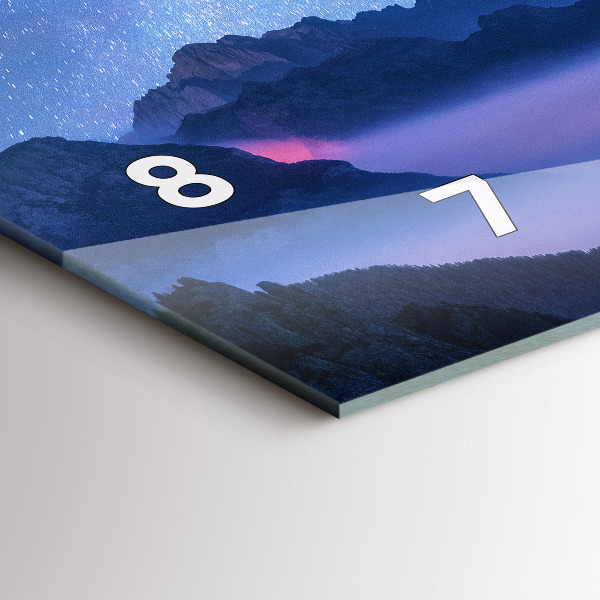 Glass wall clock rectangular Milky Way