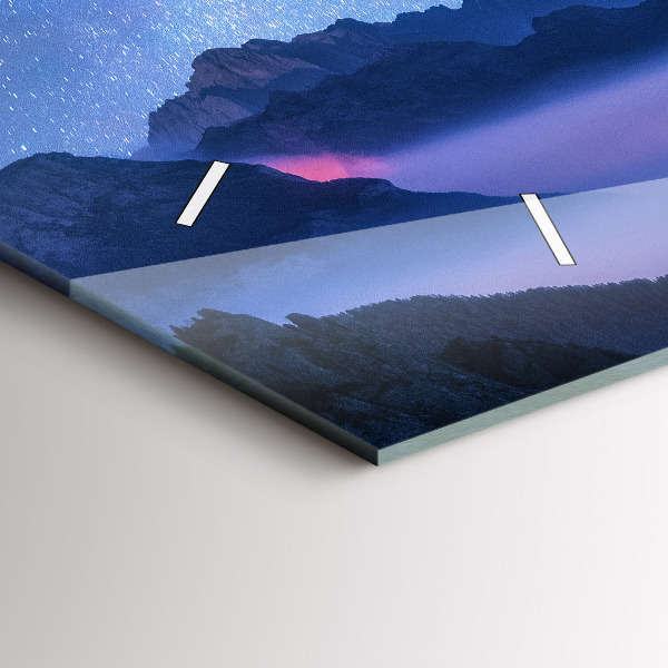 Glass wall clock rectangular Milky Way