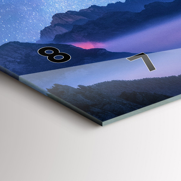 Glass wall clock rectangular Milky Way