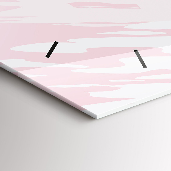 Glass wall clock rectangular Pastel abstraction