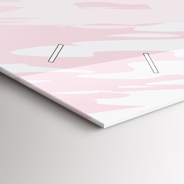 Glass wall clock rectangular Pastel abstraction