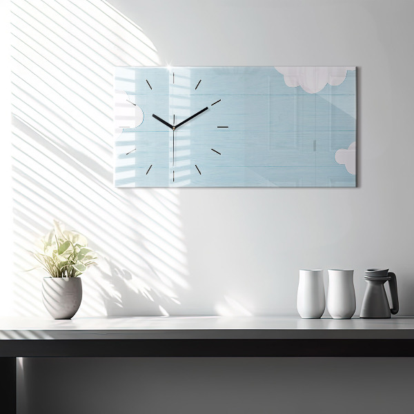 Glass wall clock rectangular Children's board