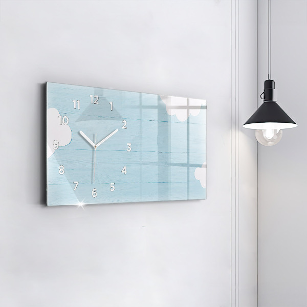 Glass wall clock rectangular Children's board