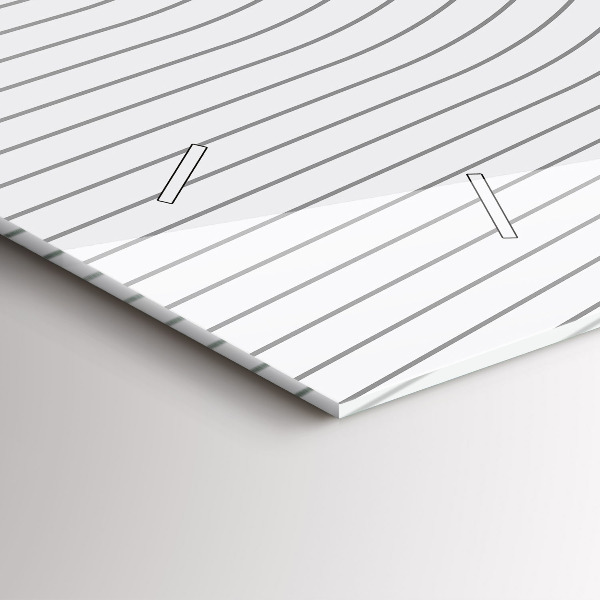Glass wall clock rectangular Abstraction lines