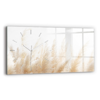 Glass wall clock rectangular Cereal abstraction