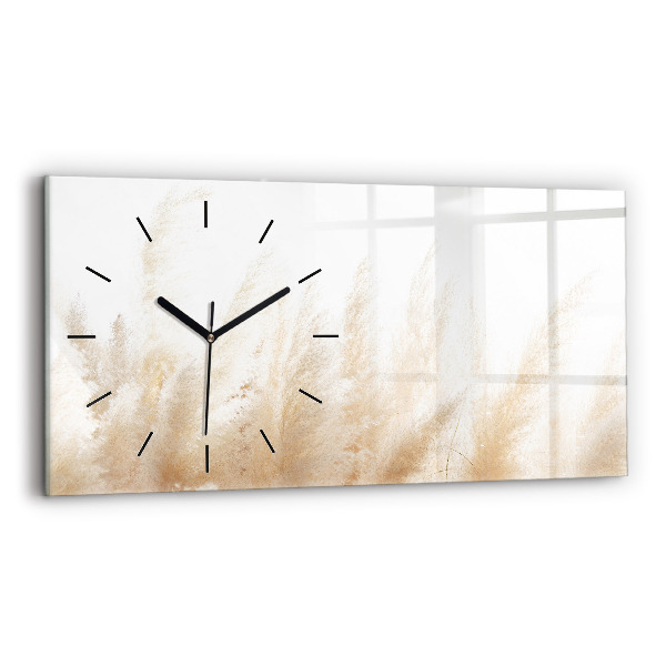 Glass wall clock rectangular Cereal abstraction