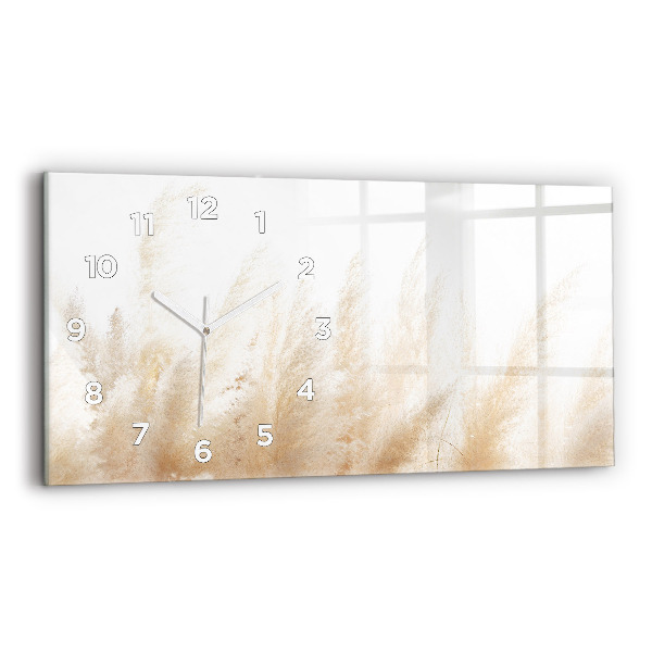 Glass wall clock rectangular Cereal abstraction
