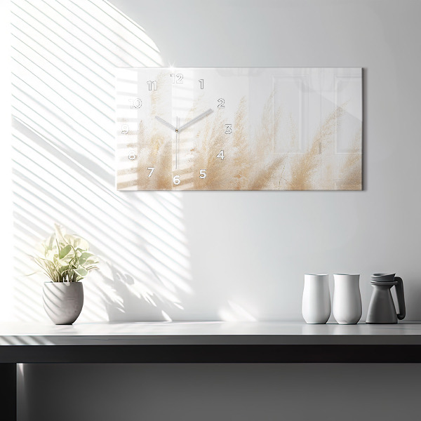 Glass wall clock rectangular Cereal abstraction