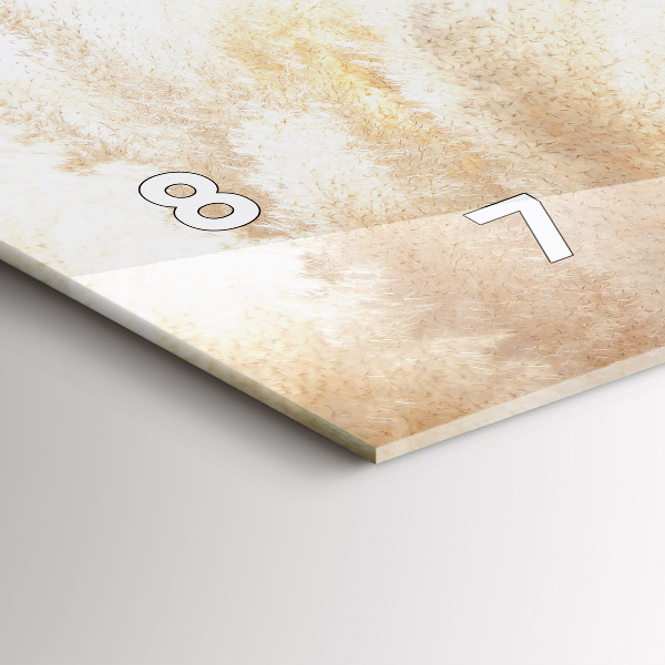 Glass wall clock rectangular Cereal abstraction