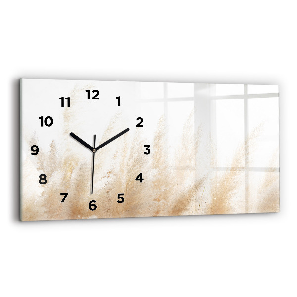 Glass wall clock rectangular Cereal abstraction