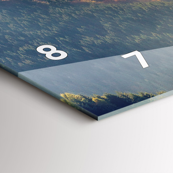 Glass wall clock rectangular Mountain landscape