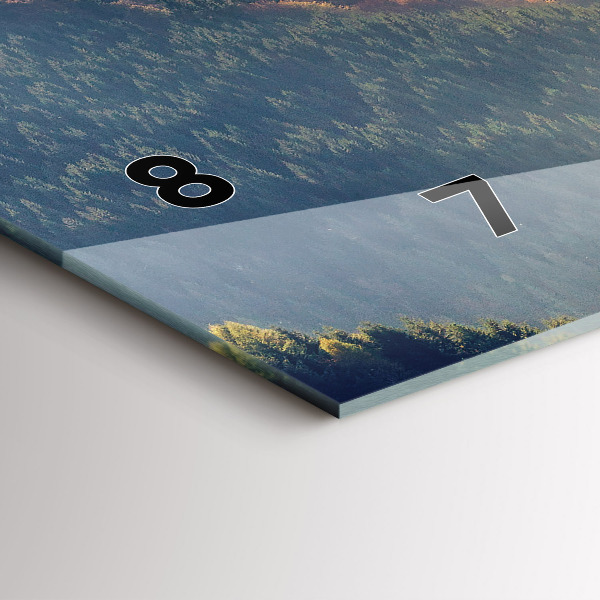 Glass wall clock rectangular Mountain landscape