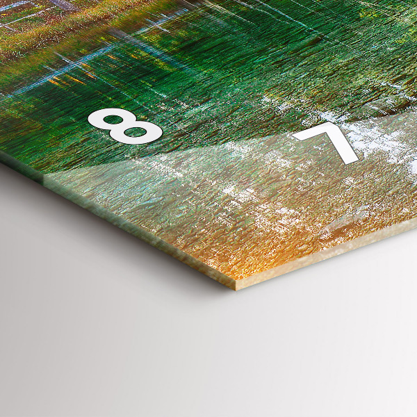 Glass wall clock rectangular River Mountains Landscape