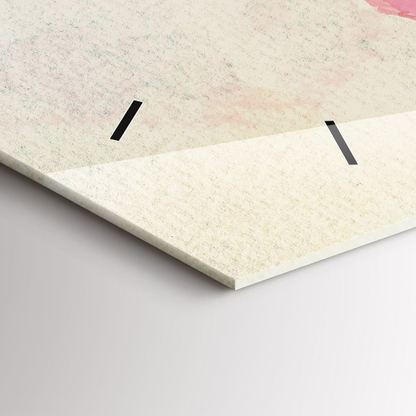 Glass wall clock rectangular Watercolor world map