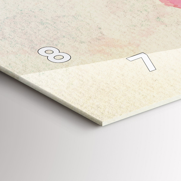 Glass wall clock rectangular Watercolor world map