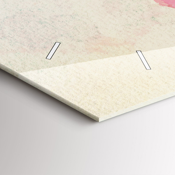 Glass wall clock rectangular Watercolor world map