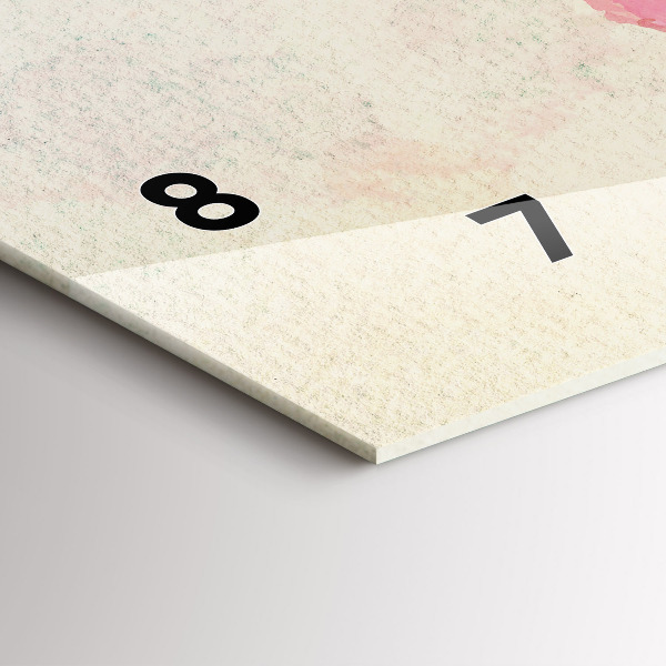 Glass wall clock rectangular Watercolor world map