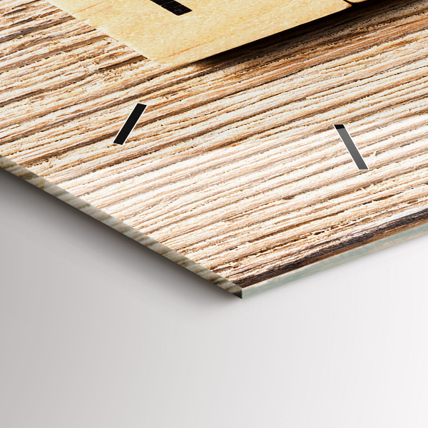 Glass wall clock rectangular The inscription family