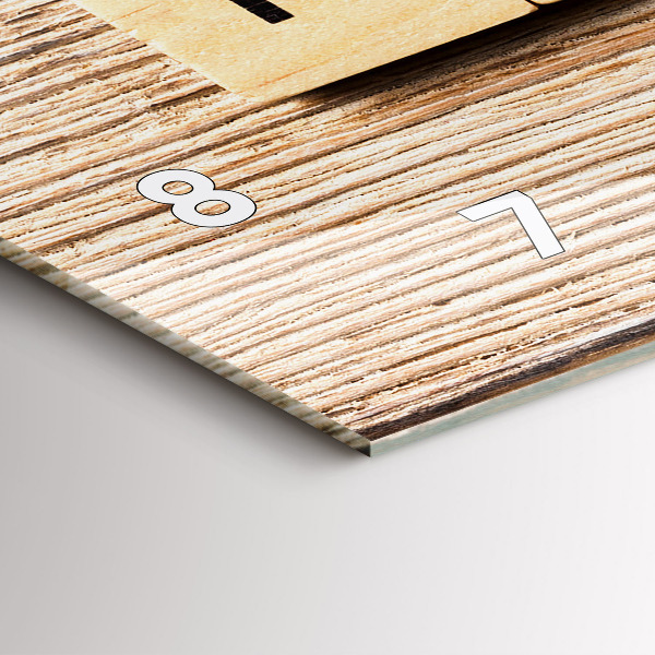 Glass wall clock rectangular The inscription family