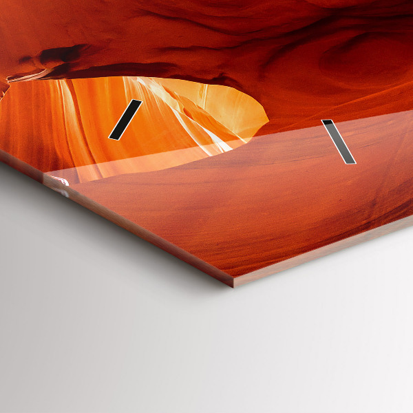 Glass wall clock rectangular Canyon