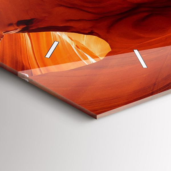 Glass wall clock rectangular Canyon