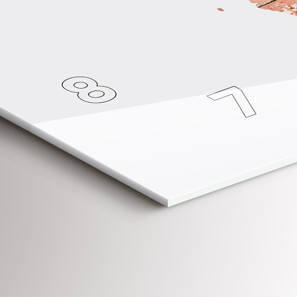 Glass wall clock rectangular Old brick map