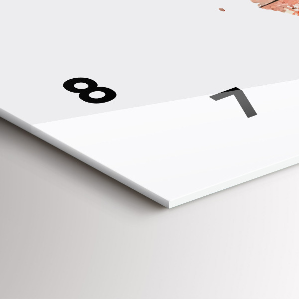 Glass wall clock rectangular Old brick map