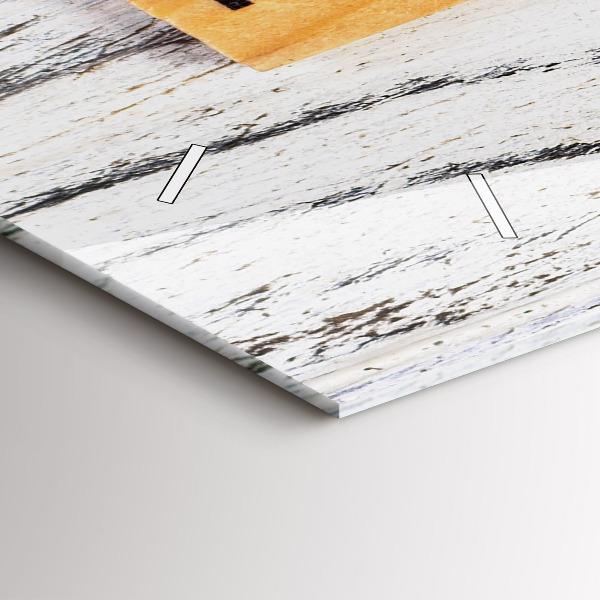 Glass wall clock rectangular Family