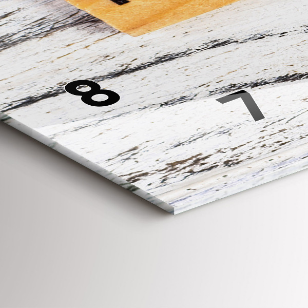 Glass wall clock rectangular Family