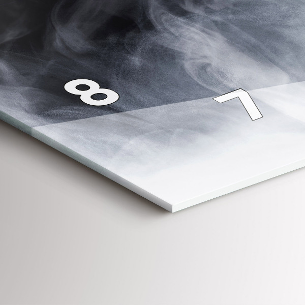 Glass wall clock rectangular Smoke